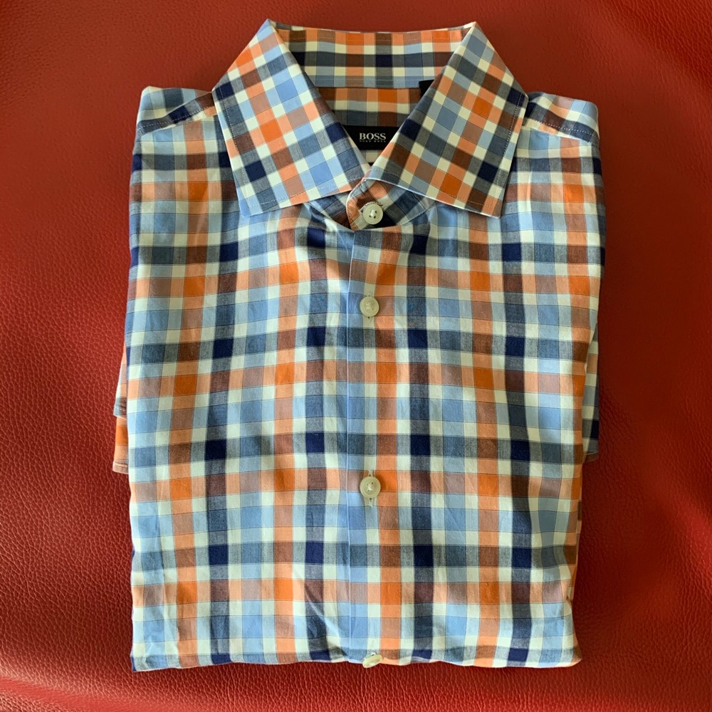 Hugo Boss long sleeve button down shirt, size 16